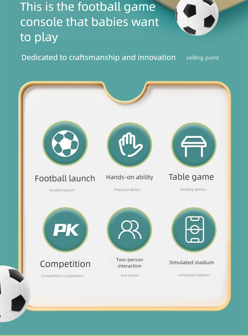 Jouet de jeu de machine de football de table pour enfants Double Battle_voghion.com