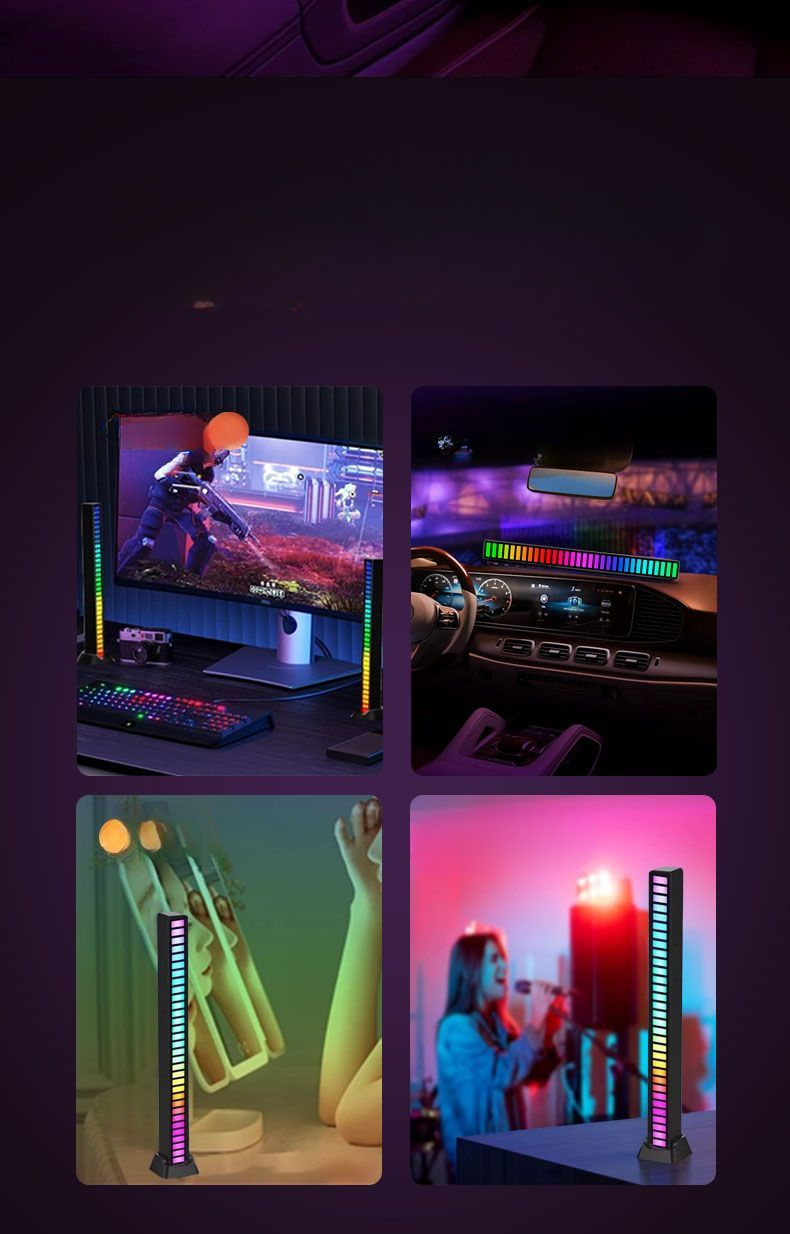 【Negozio di vendita calda】 Ritmo RGB controllato Musica Computer Desktop Suono Atmosfera Pickup Luce_voghion.com
