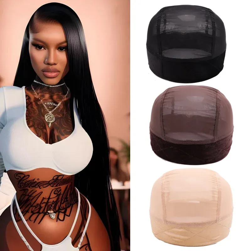 Breathable Wig Grip Cap Velvet Wig Caps Hair Protective_voghion.com