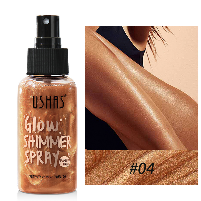 USHAS fondotinta liquido schiarente ad alta brillantezza correttore durevole glitter impermeabile_voghion.com