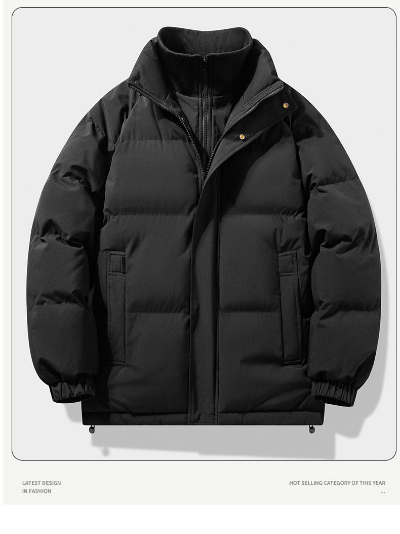 Cappotto invernale unisex a strati – Giacca coreana oversize con collo alto e fodera staccabile (nero, cachi, blu nebbia, caramello, taglie dalla M alla 3XL)_voghion.com