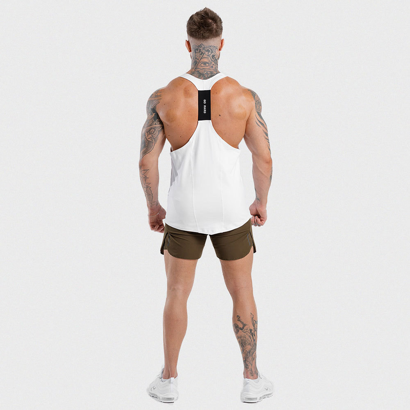 Muscle Fitness Male Brother Sommer Sport Freizeit Elastisch Quick Dry Blank Light Plate No Splice Tank Top_voghion.com