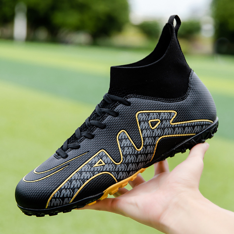 Nuove scarpe da calcio alte da uomo con tacchetti lunghi, perni rotti, suola piatta, colori misti, scarpe da competizione per studenti,_voghion.com