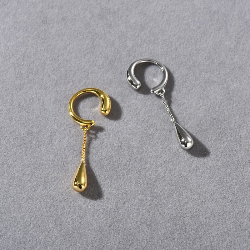 Stile freddo, personalità semplice, nappa, pendente a goccia, clip per orecchio, temperamento, tendenza unica._voghion.com