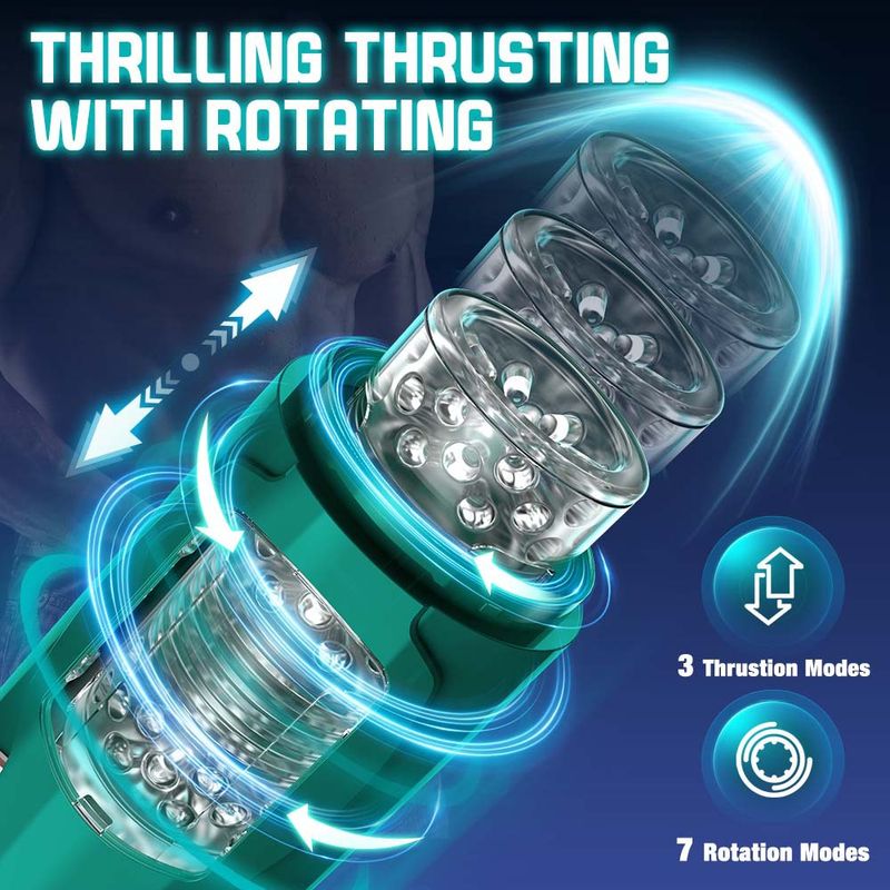 Masturbatore interattivo completamente automatico per uomo con tazza da aereo, telescopico e rotante, modello Dark Knight APP, giocattolo per adulti_voghion.com