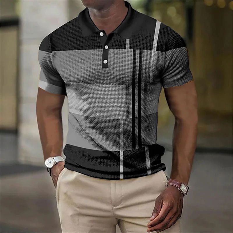 2025d 2024 Summer Trend Fashion Casual Men's Short Sleeve 3D Printed Button Golf Polo Shirt_voghion.com