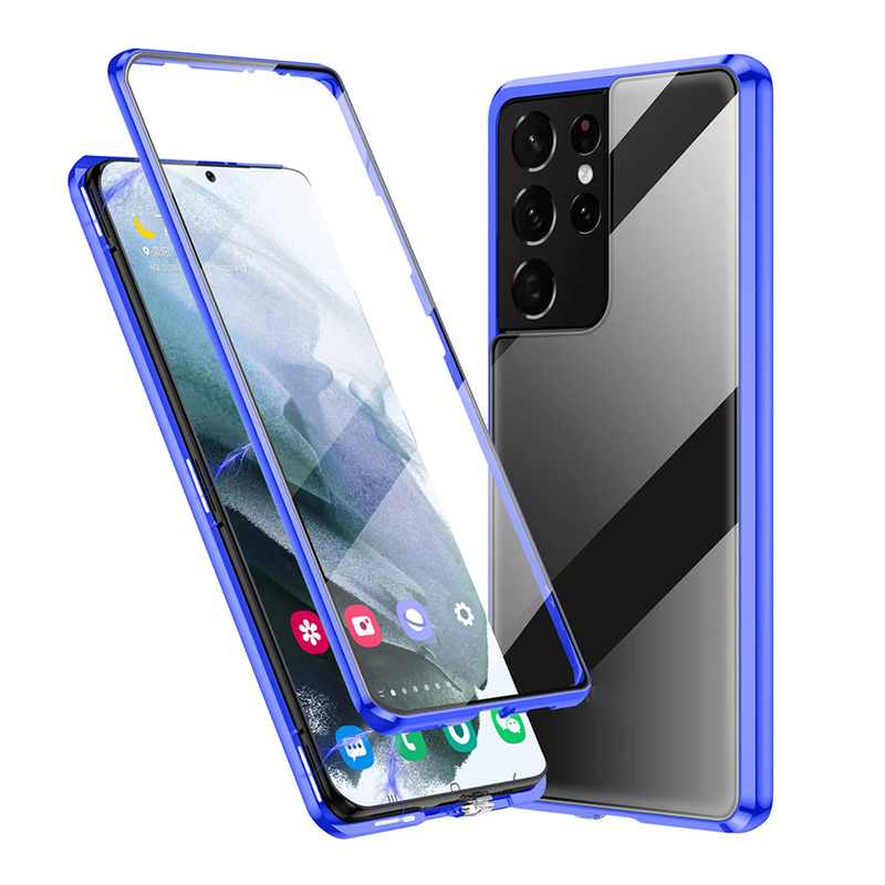 Estojo de vidro de proteção magnética de dupla face para Samsung Galaxy S8 S9 S10 Plus S20 S21 S22 S23 Ultra Note8 Note9 Note10 Note20Ultra Cover_voghion.com