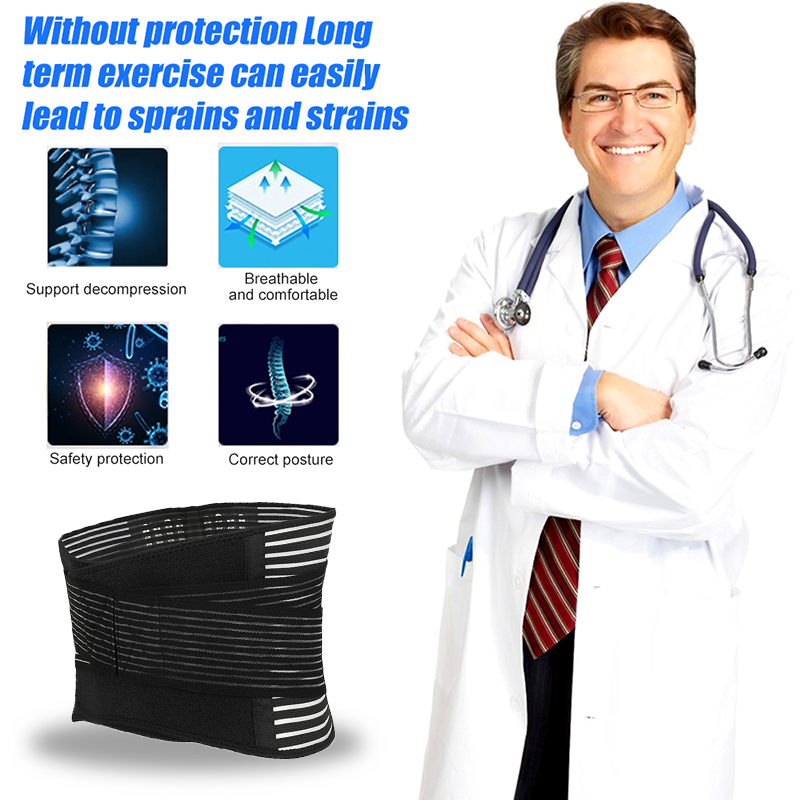 Apakšējās vidukļa jostasvietas atbalsta josta vīriešiem un sievietēm, elpojoša išiasa muguras sāpju mazināšanai, vēdera fiksācija_voghion.com
