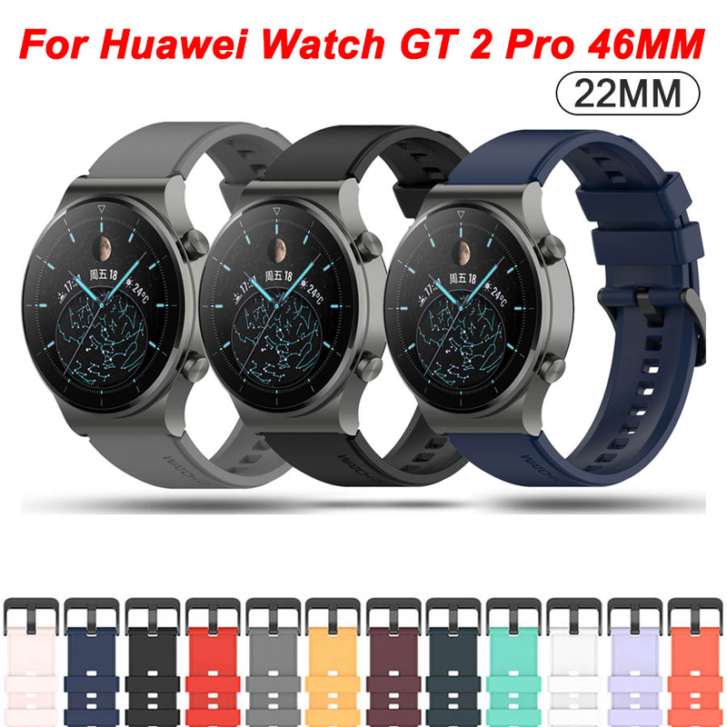 22 mm ametlik silikoonrihm Huawei Watch Gt 2 GT 3 Pro spordikellarihm Huawei GT2 GT3 Pro randmerihmade vahetus käevõrule_voghion.com