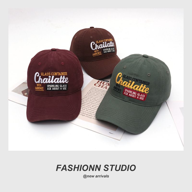 Minimalistisch Modieus Veelzijdig Gepersonaliseerde Geborduurde Gedrukte Eendenbekpet Comfortabele Ademende Verstelbare Baseballpet Met Brede Rand_voghion.com