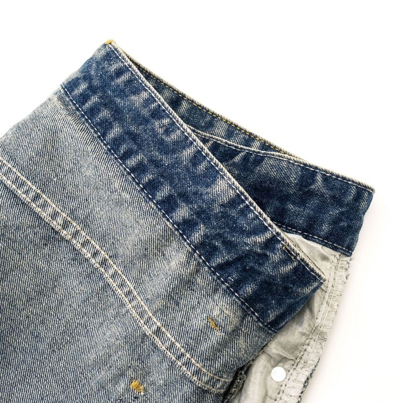Men's Clothing Distressed Washed Cut Wide Leg Cleanfit Flared Jeans _voghion.com