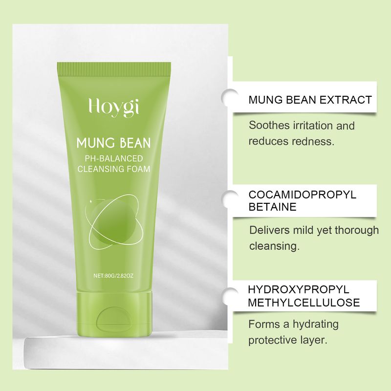 Hoygi Green Bean Gently Cleanses Pores, Leaving Them Soft And Not Tight. Moisturizing Skincare Cleanser_voghion.com