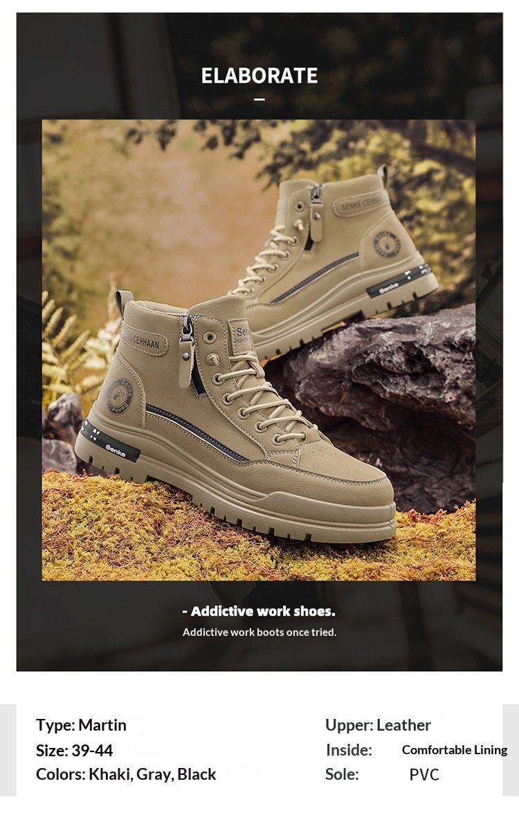 Chaussures de travail d'hiver pour hommes WalkPrime Light 2025 Labor Protection, doublées polaire, en coton chaud et antidérapantes, pour chantiers de construction, Martin_voghion.com