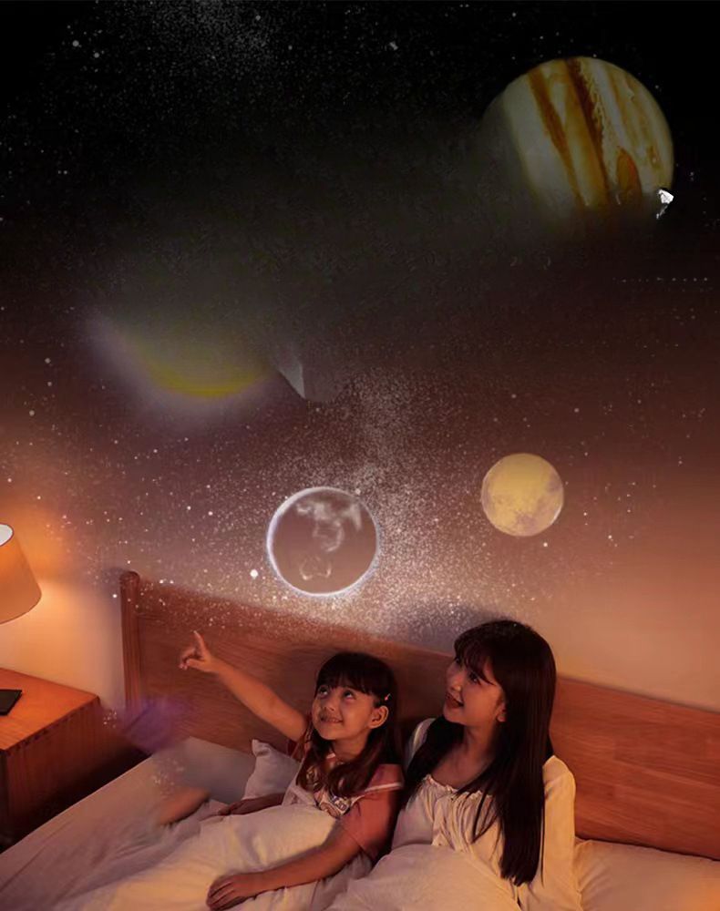 Starry Sky Projector Moon Welcome Bedroom Night Light Internet Celebrity Background Sunset Lamp_voghion.com