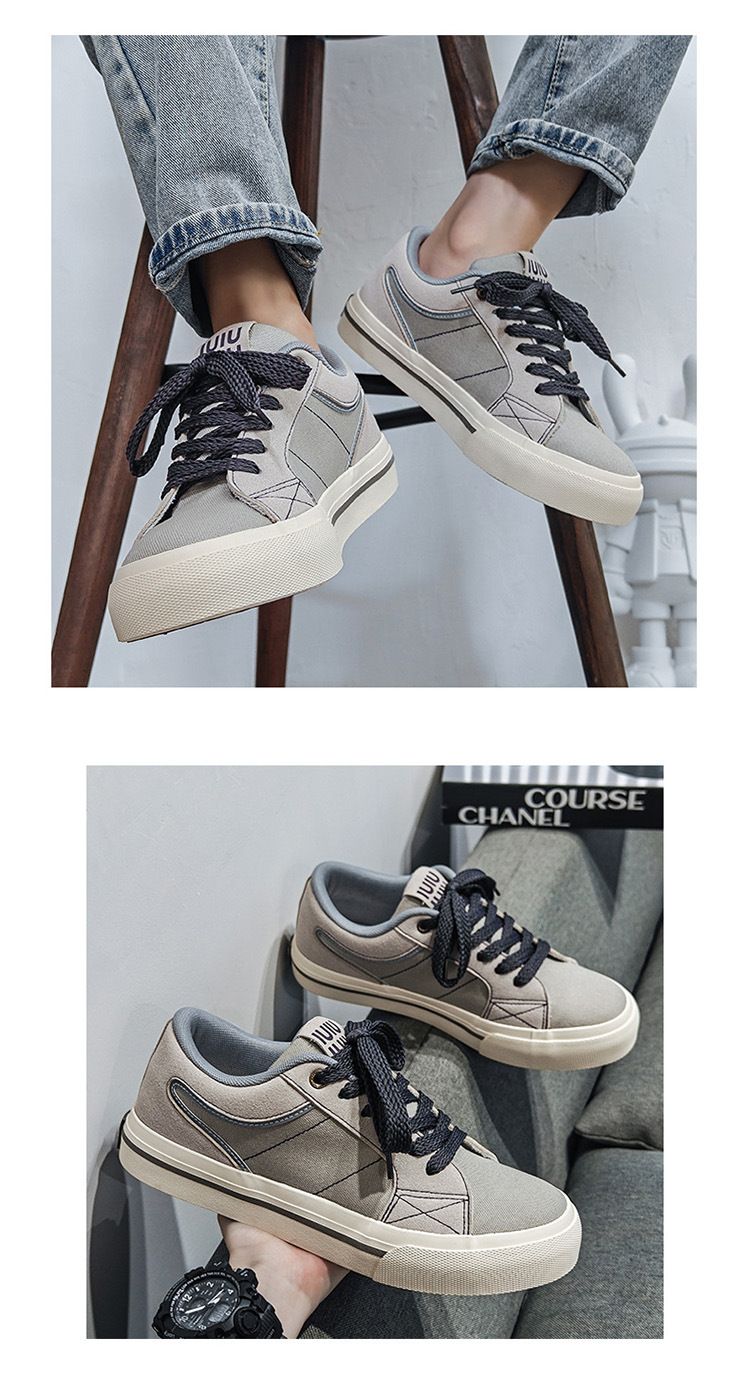 Herrenschuhe Herbst neue Canvasschuhe Herren vielseitige Low Top Student Casual Board Schuhe Trend_voghion.com