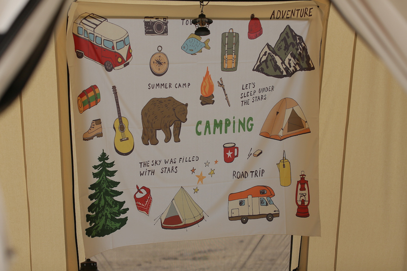Camping atmosphere group ordinary outdoor decoration Nordic decoration photography background camping aesthetics Chicken_voghion.com