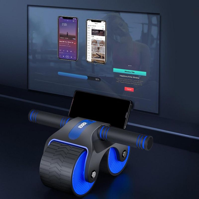 Ab Wheel Roller Ruota per addominali con rimbalzo automatico Ruota per addominali Mute Attrezzo per esercizi per addominali Bodybuilding Attrezzatura per palestra domestica Attrezzatura per il fitness_voghion.com