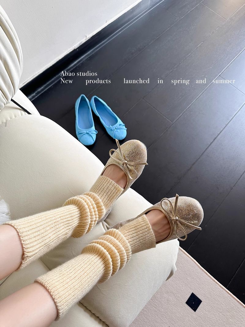 fund plat Mary Jane albastru degetul rotund gura superficială balet cu un picior, moale și confortabil mic_voghion.com