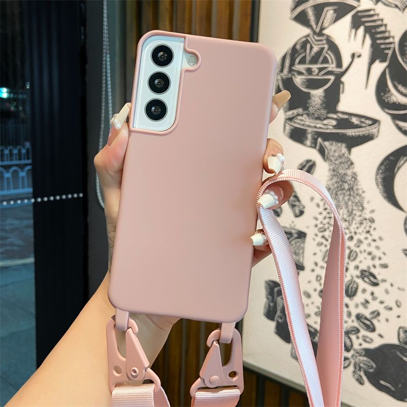 Étui de téléphone à bandoulière pour Samsung Galaxy A16 A06 A55 A15 A05 A05S A35 A25 Coque arrière en silicone TPU souple_voghion.com