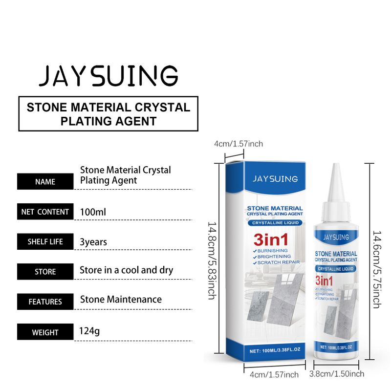 Jaysuing Stone Plating Agent, Indoor Tile Repair Scratches Brightening Crystal Marble Maintenance Plating Agent_voghion.com