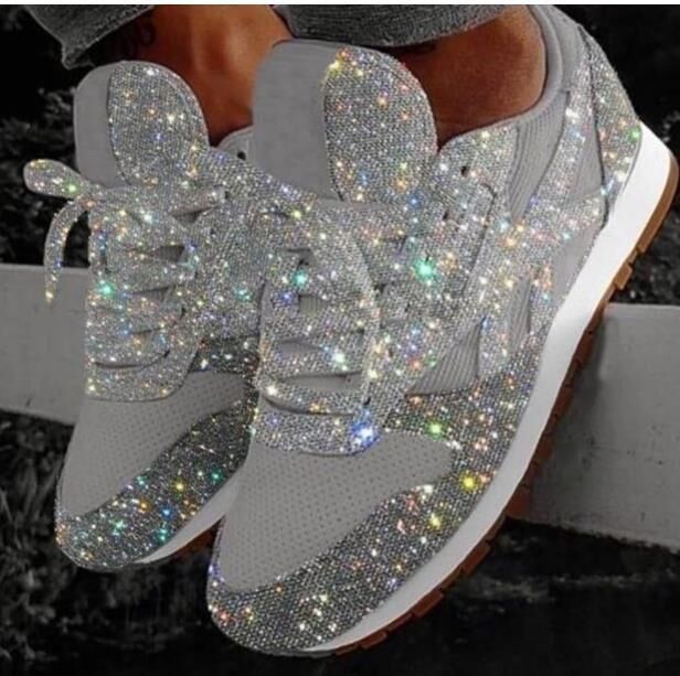 Zapatos deportivos para mujer 2021, nuevos zapatos de plataforma con lentejuelas, zapatos deportivos de suela gruesa con diamantes de imitación transpirables a juego para mujer, talla grande, comercio exterior_voghion.com