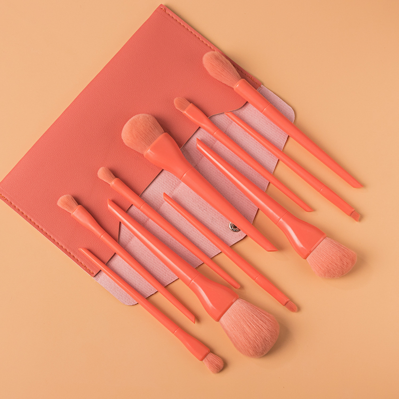 10 makeup brushes, colorful summer set, eye shadow brush, powder brush, eyebrow brush, beauty tools GUJHUI_voghion.com
