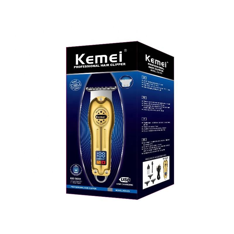 Kemei KM-678 Mini tosatrici portatili Tagliacapelli professionale in metallo Display LCD Trimmer elettrico Tagliacapelli ricaricabile_voghion.com