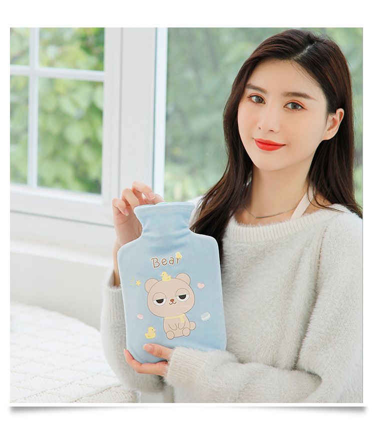 Kaqite winter hot water bag filling students cute water filling warm water bag cartoon pet plush warm baby wholesale_voghion.com