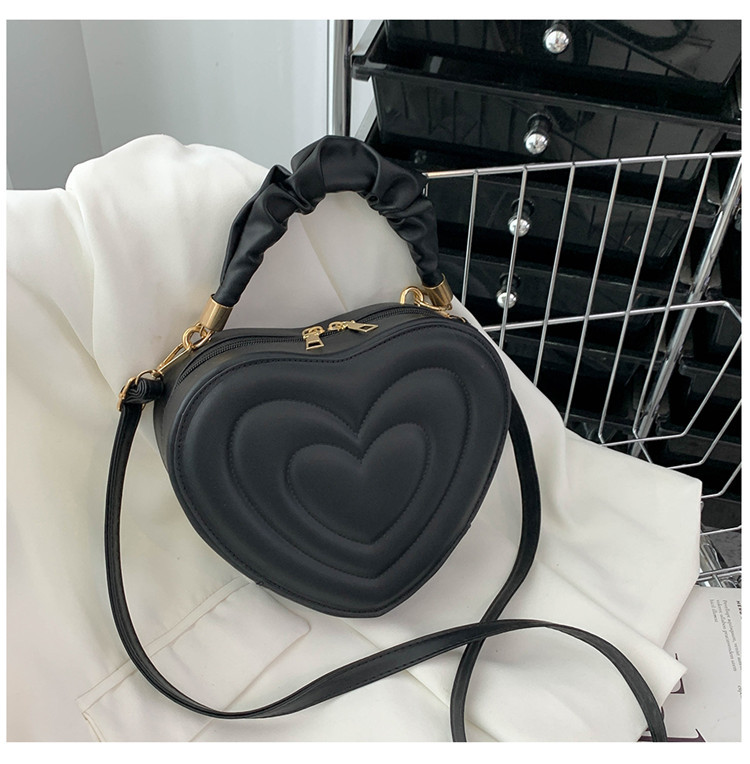 Borse a tracolla firmate a forma di cuore a forma di cuore di amore alla moda Borse a tracolla firmate per donna Borsa con manico superiore in pelle PU solida_voghion.com