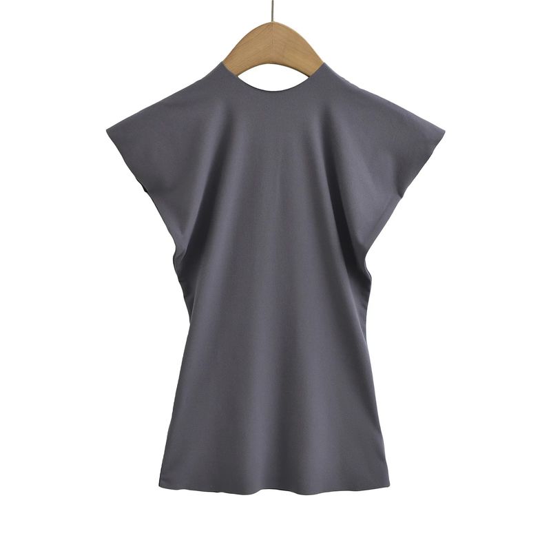 Maglietta sexy tinta unita con base spazzolata, nuova maglietta estiva a maniche corte per yoga e fitness, top elastico aderente_voghion.com