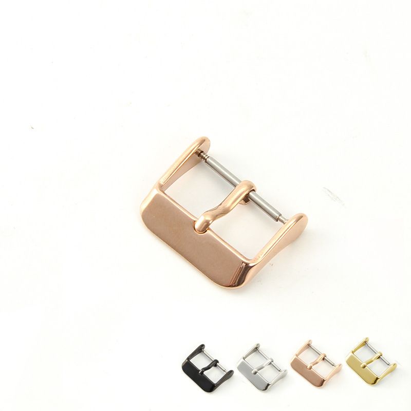Hebilla de pasador con punto, accesorios para reloj, hebilla de acero inoxidable 316L con galvanoplastia IP, 8, 22 mm_voghion.com