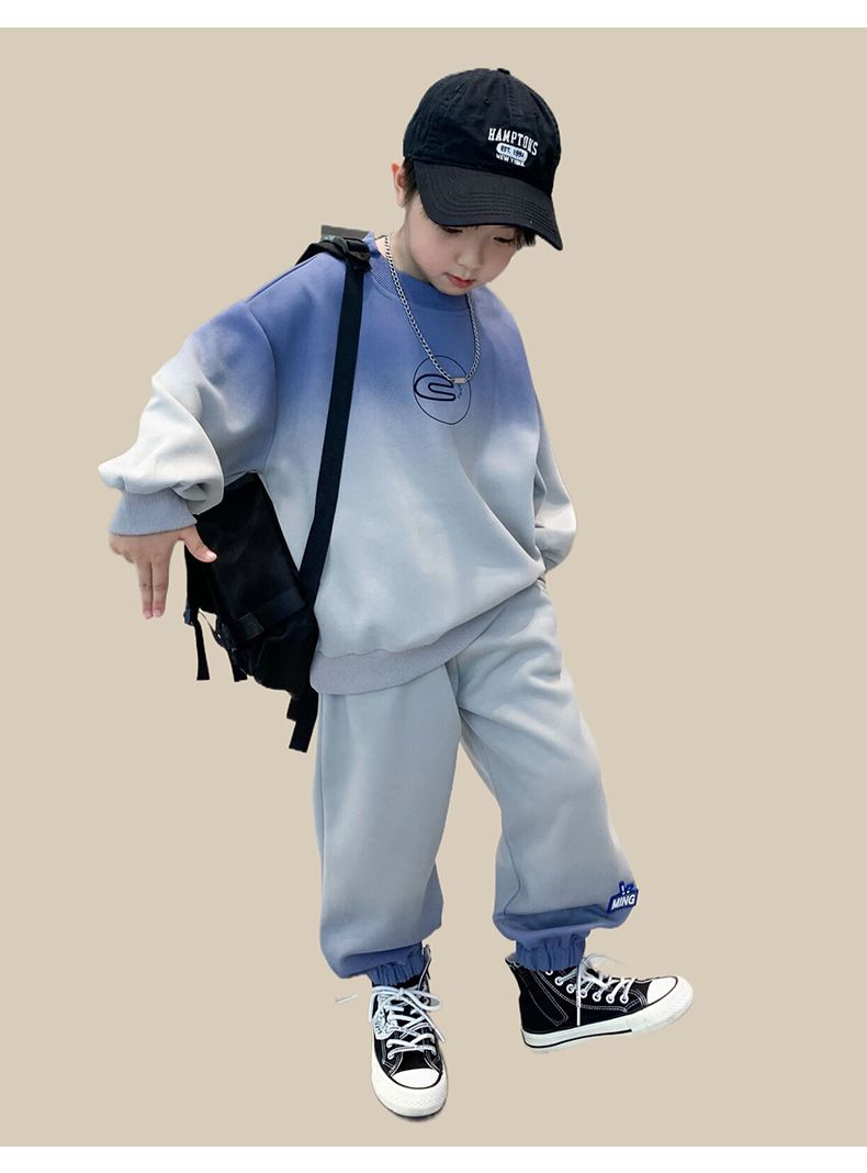 Jongen Outfit Set 2024 neie Stil vu mi bis grouss Kanner Hooie Sportskleeder Fréijoer Hierscht Stiler cool a modesch_voghion.com