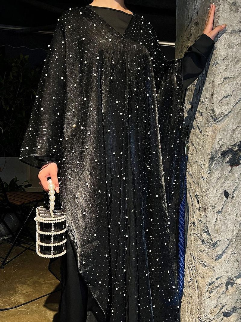 Naiste rõivad Moslemi rõivad Abaya Lihtne Pearl Tähistaeva välisseelik Elegantne kleidirüü_voghion.com