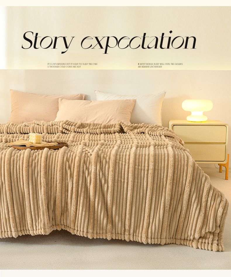 Coperte Copridivano da ufficio in velluto lattiginoso a righe jacquard_voghion.com