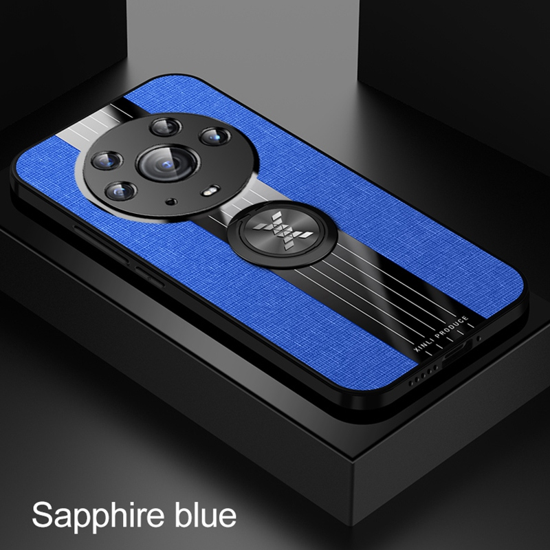 Coque de téléphone de luxe en tissu mat, étui arrière avec anneau de support pour Honor X10 X30 Max X30i X7 X9 5G Magic 4 Lite_voghion.com