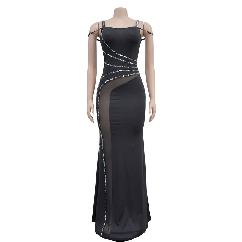 Women’s Mesh Diamond-Pattern Dress – Sexy & Breathable Summer Bodycon Fit_voghion.com