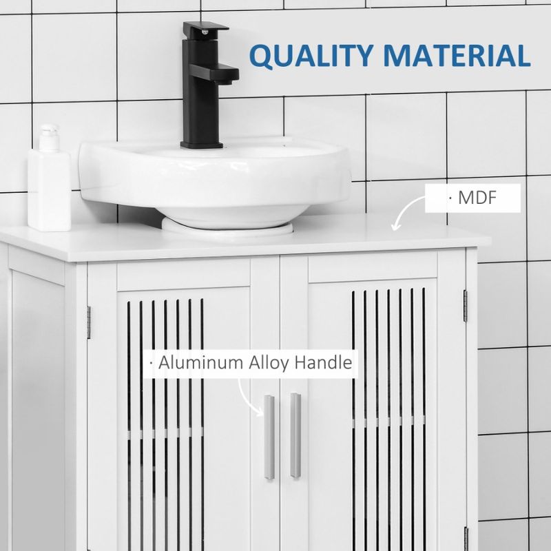 Sink Cabinet Adjustable Vanity Under With Doors Under Sink Bathroom With Modern Pedestal Cabinet Bathroom Kleankin S Cupboard 2_voghion.com