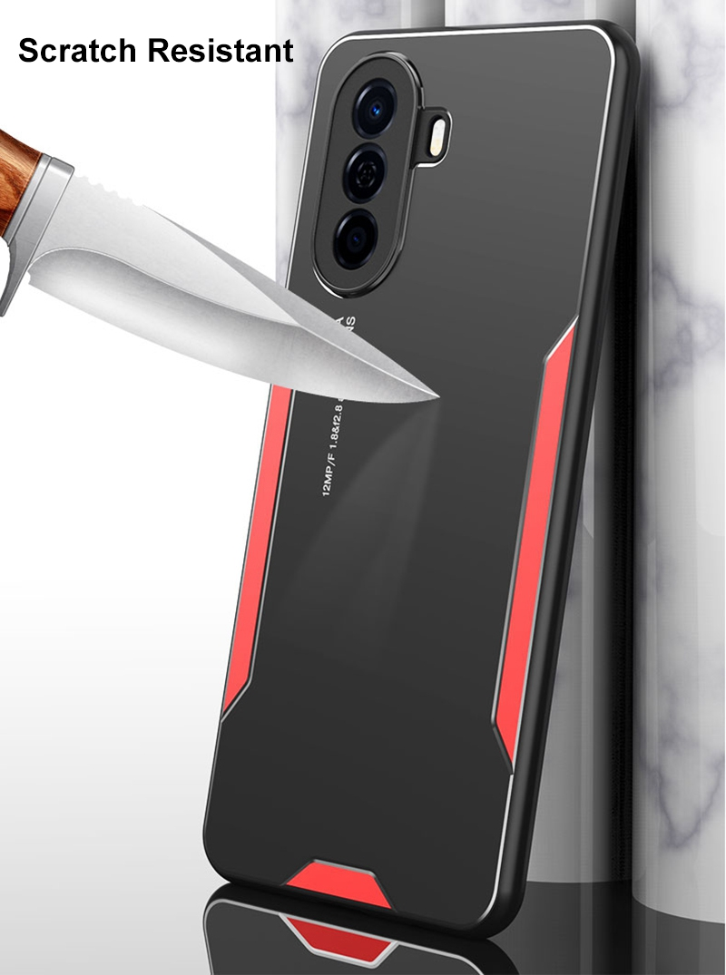 Custodia in metallo di alluminio per Huawei Nova Y70 Plus Y60 Custodia protettiva per cover posteriore rigida in silicone opaco per Honor Play Pla_voghion.com
