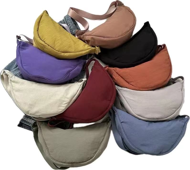 Unisex Nylon Ensfarge Basic Sports Dumpling Form Glidelås Fanny Pack_voghion.com