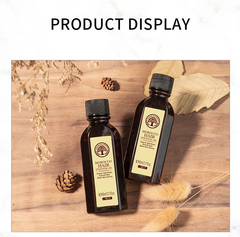 Laico Moroccan Hair Care Essential Oil 60ml Kuiville ja sileille hiuksille tarkoitettu hoitoaine, huuhteluton, englanninkielinen pakkaus_voghion.com