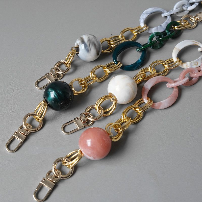 Clear Sweet Baroque Acrylic Resin Vintage Bag Handheld Short Decorative Chain_voghion.com