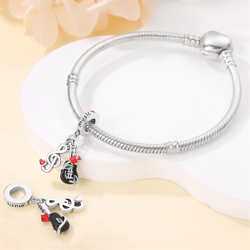 Gioielli da donna in argento 925 placcato in rame, con nota musicale, scatola per medicinali, perline per denti, ciondolo, accessori fai da te, bracciale_voghion.com