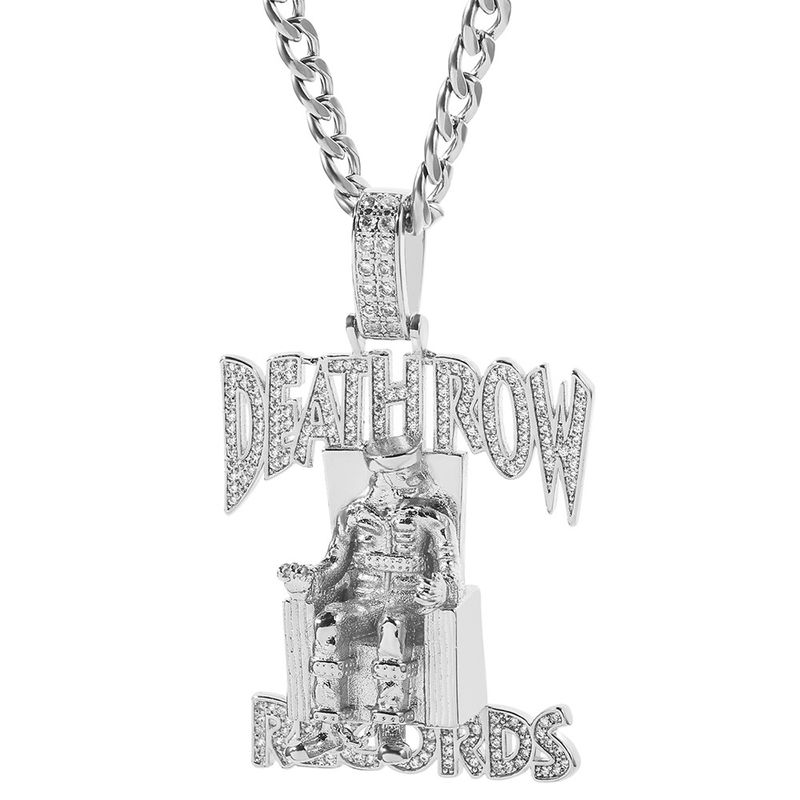 Collier Death Row Schmuck kubański łańcuszek męski naszyjnik Hip Hop nowy Rap Deathrow Records więzień wisiorek ze strasem_voghion.com