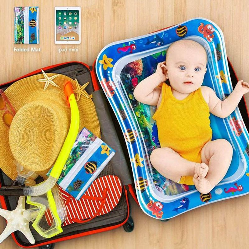 Bebek Su Oyun Matı Şişme Yastık PVC Bebek Karın Zamanı Yürümeye Başlayan Çocuk Su Pedi Çocuklar İçin Erken Eğitim Geliştirme Aktivite Oyuncakları_voghion.com