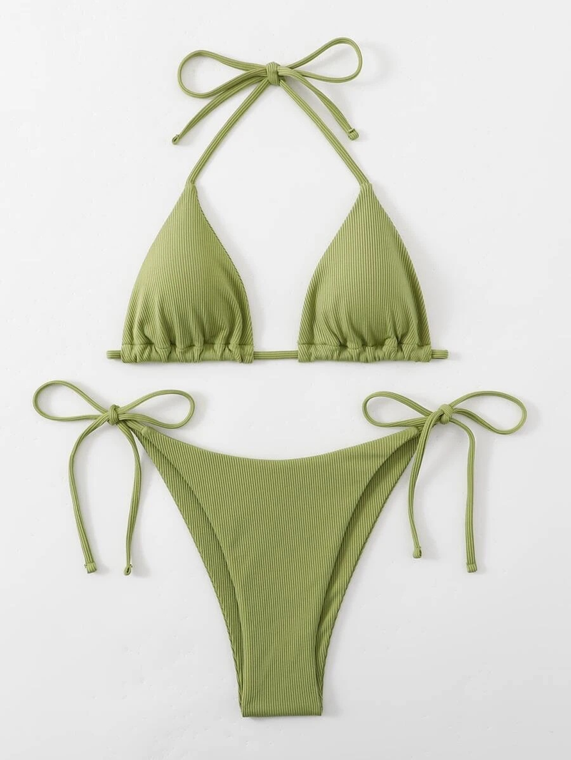 2025 Neuer sexy Triangel-Bikini-Strand-Set, zweiteiliger Badeanzug_voghion.com