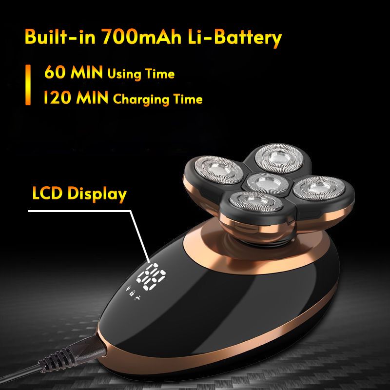 3-in-1 verzorgingsset voor mannen, IPX7 waterdicht scheerapparaat en neus-/haartrimmer, LED-scherm, USB-C-oplaadfunctie, EU-stekker_voghion.com