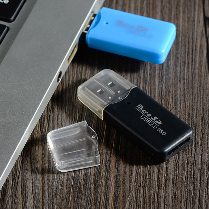 Mini Bärbar USB 2.0 TF Micro SD minneskortläsare för PC Bärbar dator_voghion.com