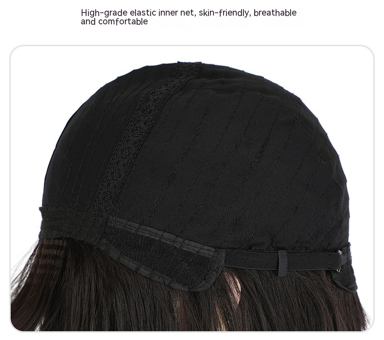 Wig Women's Long Straight Hair Brown Black Full Top Wig Winter New Fashion Level Full Head Set Long Hair_voghion.com