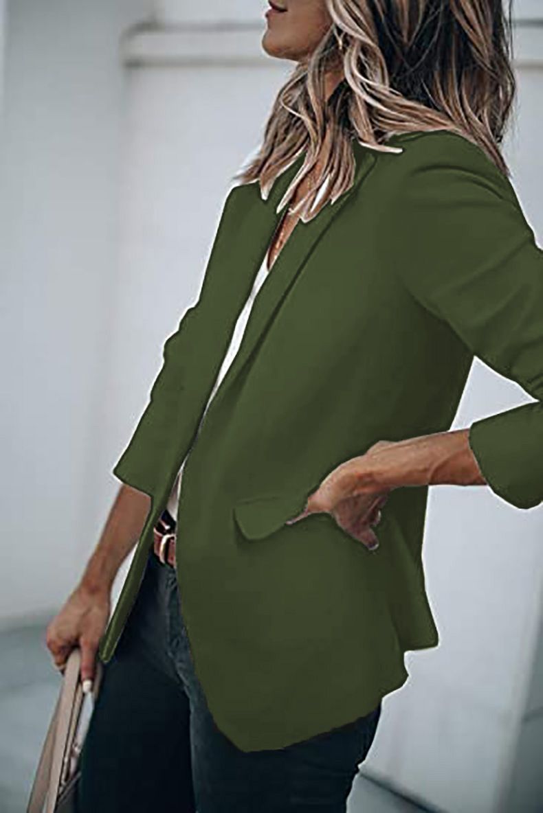Giacca autunno nuovo temperamento da donna a maniche lunghe con colletto monopetto_voghion.com
