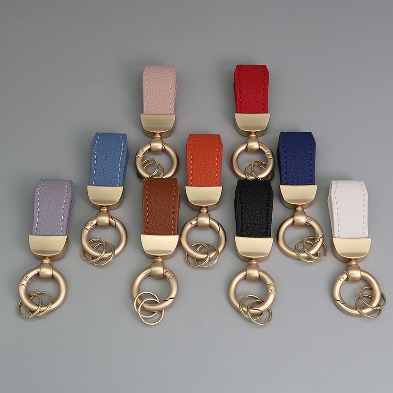 Sleutelhanger met kort lamsmotief, verguld met parelmoer, trendy autosleutelhanger, schattige leren hanger met touw._voghion.com